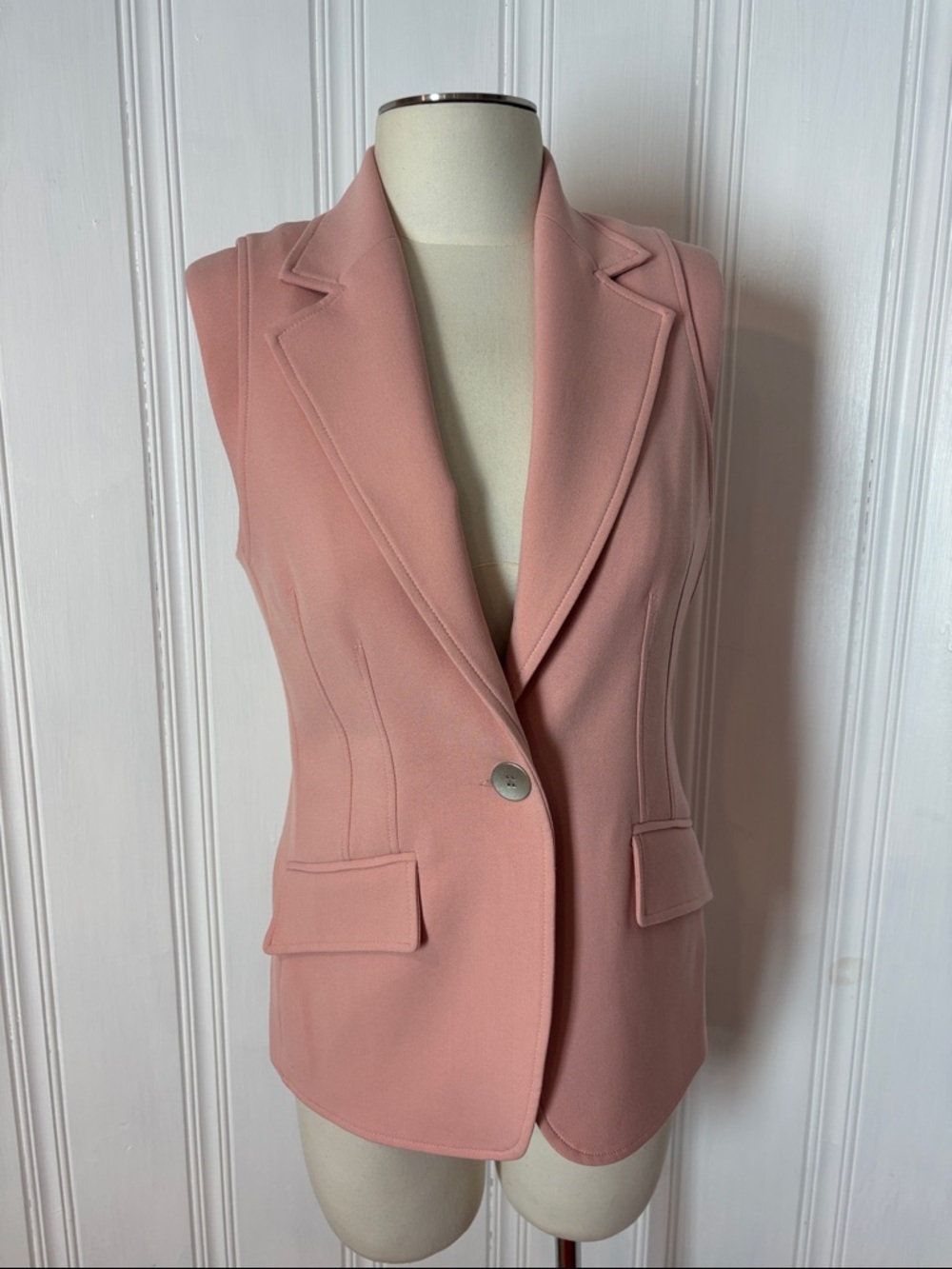 NWOT IRIS SETLAKWE Dusty Pink Tailored Vest Blazer - Size 4